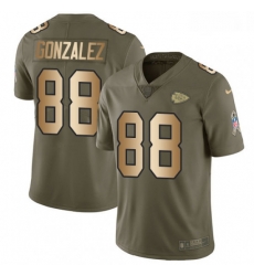 Men Nike Kansas City Chiefs 88 Tony Gonzalez Limited OliveGold 2017 Salute to Service NFL Jersey Men Nike Kansas City Chiefs 88 Tony Gonzalez Limited OliveGold 2017 Salute to Service NFL Jersey