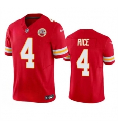 Men's Kansas City Chiefs #4 Rashee Rice Red 2024 F.U.S.E. Vapor Untouchable Limited Football Stitched Jersey Men's Kansas City Chiefs #4 Rashee Rice Red 2024 F.U.S.E. Vapor Untouchable Limited Football Stitched Jersey