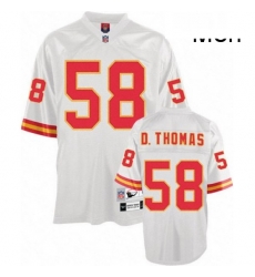 Mitchell And Ness Kansas City Chiefs 58 Derrick Thomas White Authentic Throwback NFL Jersey Mitchell And Ness Kansas City Chiefs 58 Derrick Thomas White Authentic Throwback NFL Jersey