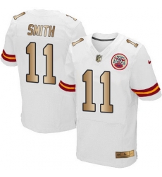 Nike Chiefs #11 Alex Smith White Mens Stitched NFL Elite Gold Jersey Nike Chiefs #11 Alex Smith White Mens Stitched NFL Elite Gold Jersey