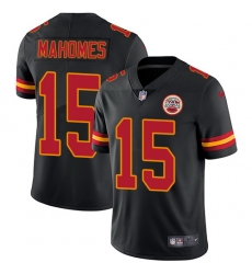 Nike Chiefs #15 Patrick Mahomes Black Mens Stitched NFL Limited Rush Jersey Nike Chiefs #15 Patrick Mahomes Black Mens Stitched NFL Limited Rush Jersey