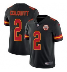 Nike Chiefs #2 Dustin Colquitt Black Mens Stitched NFL Limited Rush Jersey Nike Chiefs #2 Dustin Colquitt Black Mens Stitched NFL Limited Rush Jersey