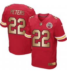 Nike Chiefs #22 Marcus Peters Red Team Color Mens Stitched NFL Elite Gold Jersey Nike Chiefs #22 Marcus Peters Red Team Color Mens Stitched NFL Elite Gold Jersey
