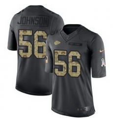 Nike Chiefs #56 Derrick Johnson Black Mens Stitched NFL Limited 2016 Salute to Service Jersey Nike Chiefs #56 Derrick Johnson Black Mens Stitched NFL Limited 2016 Salute to Service Jersey