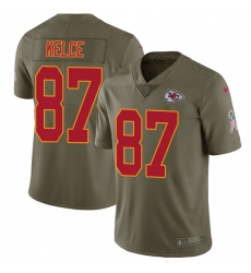Nike Chiefs #87 Travis Kelce Olive Mens Stitched NFL Limited 2017 Salute to Service Jersey Nike Chiefs #87 Travis Kelce Olive Mens Stitched NFL Limited 2017 Salute to Service Jersey