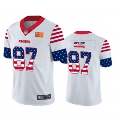 Nike Chiefs 87 Travis Kelce White USA Flag Fashion Limited Jersey Nike Chiefs 87 Travis Kelce White USA Flag Fashion Limited Jersey