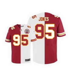 Nike Chiefs #95 Chris Jones Red White Mens Stitched NFL Elite Split Jersey Nike Chiefs #95 Chris Jones Red White Mens Stitched NFL Elite Split Jersey