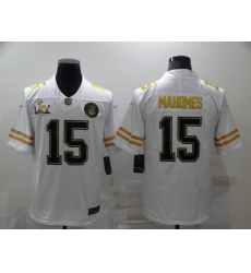 Nike Kansas City Chiefs 15 Patrick Mahomes White Gold 2020 Super Bowl LIIV Vapor Untouchable Limited Jersey Nike Kansas City Chiefs 15 Patrick Mahomes White Gold 2020 Super Bowl LIIV Vapor Untouchable Limited Jersey