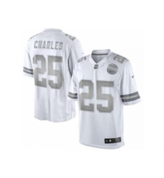 Nike Kansas City Chiefs 25 Jamaal Charles White Limited Platinum NFL Jersey Nike Kansas City Chiefs 25 Jamaal Charles White Limited Platinum NFL Jersey
