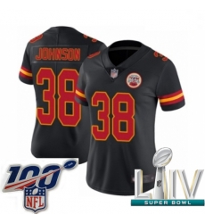 2020 Super Bowl LIV Women Kansas City Chiefs #38 Dontae Johnson Limited Black Rush Vapor Untouchable Football Jersey 2020 Super Bowl LIV Women Kansas City Chiefs #38 Dontae Johnson Limited Black Rush Vapor Untouchable Football Jersey