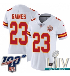 2020 Super Bowl LIV Women Nike Kansas City Chiefs #23 Phillip Gaines White Vapor Untouchable Limited Player NFL Jersey 2020 Super Bowl LIV Women Nike Kansas City Chiefs #23 Phillip Gaines White Vapor Untouchable Limited Player NFL Jersey