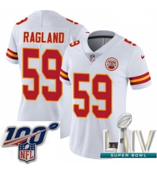 2020 Super Bowl LIV Women Nike Kansas City Chiefs #59 Reggie Ragland White Vapor Untouchable Limited Player NFL Jersey 2020 Super Bowl LIV Women Nike Kansas City Chiefs #59 Reggie Ragland White Vapor Untouchable Limited Player NFL Jersey
