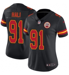 Nike Chiefs #91 Tamba Hali Black Womens Stitched NFL Limited Rush Jersey Nike Chiefs #91 Tamba Hali Black Womens Stitched NFL Limited Rush Jersey