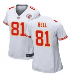 Women Kansas City Chiefs 81 Blake Bell White Stitched Jersey Run Small Women Kansas City Chiefs 81 Blake Bell White Stitched Jersey Run Small