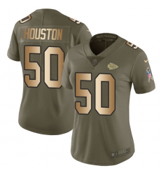 Womens Nike Chiefs #50 Justin Houston Olive Gold Stitched NFL Limited 2017 Salute to Service Jersey Womens Nike Chiefs #50 Justin Houston Olive Gold Stitched NFL Limited 2017 Salute to Service Jersey