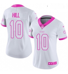 Womens Nike Kansas City Chiefs 10 Tyreek Hill Limited WhitePink Rush Fashion NFL Jersey Womens Nike Kansas City Chiefs 10 Tyreek Hill Limited WhitePink Rush Fashion NFL Jersey