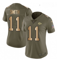 Womens Nike Kansas City Chiefs 11 Alex Smith Limited OliveGold 2017 Salute to Service NFL Jersey Womens Nike Kansas City Chiefs 11 Alex Smith Limited OliveGold 2017 Salute to Service NFL Jersey