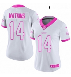 Womens Nike Kansas City Chiefs 14 Sammy Watkins Limited WhitePink Rush Fashion NFL Jersey Womens Nike Kansas City Chiefs 14 Sammy Watkins Limited WhitePink Rush Fashion NFL Jersey