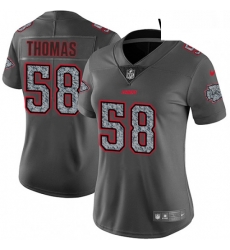 Womens Nike Kansas City Chiefs 58 Derrick Thomas Gray Static Vapor Untouchable Limited NFL Jersey Womens Nike Kansas City Chiefs 58 Derrick Thomas Gray Static Vapor Untouchable Limited NFL Jersey