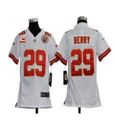 Nike Chiefs #29 Eric Berry White With C Patch Youth Stitched NFL Elite Jersey Nike Chiefs #29 Eric Berry White With C Patch Youth Stitched NFL Elite Jersey