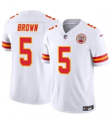 Youth Kansas City Chiefs 5 Hollywood Brown White 2023 F U S E Vapor Untouchable Limited Stitched Football Jersey Youth Kansas City Chiefs 5 Hollywood Brown White 2023 F U S E Vapor Untouchable Limited Stitched Football Jersey