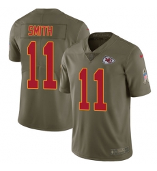 Youth Nike Chiefs #11 Alex Smith Olive Stitched NFL Limited 2017 Salute to Service Jersey Youth Nike Chiefs #11 Alex Smith Olive Stitched NFL Limited 2017 Salute to Service Jersey