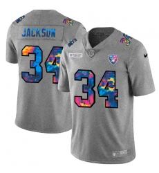 Las Vegas Raiders 34 Bo Jackson Men Nike Multi Color 2020 NFL Crucial Catch NFL Jersey Greyheather Las Vegas Raiders 34 Bo Jackson Men Nike Multi Color 2020 NFL Crucial Catch NFL Jersey Greyheather