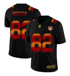 Las Vegas Raiders 82 Jason Witten Men Black Nike Red Orange Stripe Vapor Limited NFL Jersey Las Vegas Raiders 82 Jason Witten Men Black Nike Red Orange Stripe Vapor Limited NFL Jersey