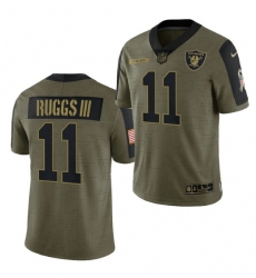 Men Las Vegas Raiders 11 Henry Ruggs III 2021 Olive Salute To Service Limited Stitched Jersey Men Las Vegas Raiders 11 Henry Ruggs III 2021 Olive Salute To Service Limited Stitched Jersey