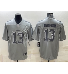 Men Las Vegas Raiders 13 Hunter Renfrow Grey Atmosphere Fashion Stitched Jersey Men Las Vegas Raiders 13 Hunter Renfrow Grey Atmosphere Fashion Stitched Jersey