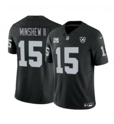 Men Las Vegas Raiders 15 Gardner Minshew II Black 2024 F U S E 65th Anniversary Patch Vapor Stitched Football Jersey Men Las Vegas Raiders 15 Gardner Minshew II Black 2024 F U S E 65th Anniversary Patch Vapor Stitched Football Jersey