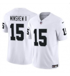 Men Las Vegas Raiders 15 Gardner Minshew II White 2024 F U S E Stitched Football Jersey Men Las Vegas Raiders 15 Gardner Minshew II White 2024 F U S E Stitched Football Jersey