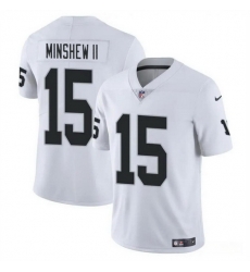 Men Las Vegas Raiders 15 Gardner Minshew II White Vapor Stitched Football Jersey Men Las Vegas Raiders 15 Gardner Minshew II White Vapor Stitched Football Jersey