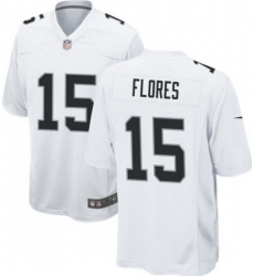 Men Las Vegas Raiders 15 Tom Flores White Limited Jersey Men Las Vegas Raiders 15 Tom Flores White Limited Jersey