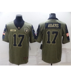 Men Las Vegas Raiders 17 Davante Adams Olive Salute To Service Limited Stitched jersey Men Las Vegas Raiders 17 Davante Adams Olive Salute To Service Limited Stitched jersey
