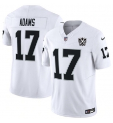 Men Las Vegas Raiders 17 Davante Adams White Vapor Untouchable LXV Patch Limited Stitched NFL Jersey Men Las Vegas Raiders 17 Davante Adams White Vapor Untouchable LXV Patch Limited Stitched NFL Jersey