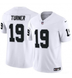 Men Las Vegas Raiders 19 DJ Turner White F U S E Vapor Stitched Football Jersey Men Las Vegas Raiders 19 DJ Turner White F U S E Vapor Stitched Football Jersey