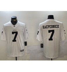 Men Las Vegas Raiders 7 Colin Kaepernick White Vapor Limited Stitched Football Jersey Men Las Vegas Raiders 7 Colin Kaepernick White Vapor Limited Stitched Football Jersey