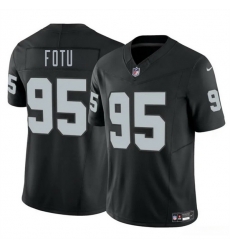 Men Las Vegas Raiders 95 Leki Fotu Black 2025 F U S E Vapor Stitched Football Jersey Men Las Vegas Raiders 95 Leki Fotu Black 2025 F U S E Vapor Stitched Football Jersey