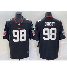 Men Las Vegas Raiders 98 Maxx Crosby Black Mexico Vapor Limited Stitched Football Jersey Men Las Vegas Raiders 98 Maxx Crosby Black Mexico Vapor Limited Stitched Football Jersey