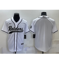 Men Las Vegas Raiders Blank White Cool Base Stitched Baseball Jersey Men Las Vegas Raiders Blank White Cool Base Stitched Baseball Jersey