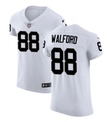 Men Nike Raiders #88 Clive Walford White Stitched NFL Vapor Untouchable Elite Jersey Men Nike Raiders #88 Clive Walford White Stitched NFL Vapor Untouchable Elite Jersey