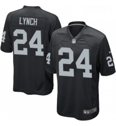 Mens Nike Oakland Raiders 24 Marshawn Lynch Game Black Team Color NFL Jersey Mens Nike Oakland Raiders 24 Marshawn Lynch Game Black Team Color NFL Jersey