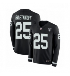 Mens Nike Oakland Raiders 25 Fred Biletnikoff Limited Black Therma Long Sleeve NFL Jersey Mens Nike Oakland Raiders 25 Fred Biletnikoff Limited Black Therma Long Sleeve NFL Jersey