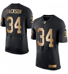 Mens Nike Oakland Raiders 34 Bo Jackson Elite BlackGold Team Color NFL Jersey Mens Nike Oakland Raiders 34 Bo Jackson Elite BlackGold Team Color NFL Jersey