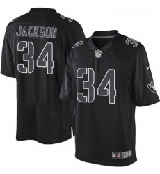 Mens Nike Oakland Raiders 34 Bo Jackson Limited Black Impact NFL Jersey Mens Nike Oakland Raiders 34 Bo Jackson Limited Black Impact NFL Jersey