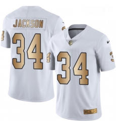 Mens Nike Oakland Raiders 34 Bo Jackson Limited WhiteGold Rush NFL Jersey Mens Nike Oakland Raiders 34 Bo Jackson Limited WhiteGold Rush NFL Jersey