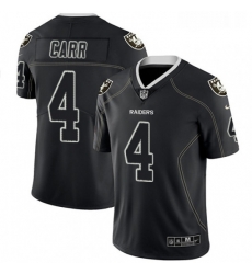 Mens Nike Oakland Raiders 4 Derek Carr Limited Lights Out Black Rush NFL Jersey Mens Nike Oakland Raiders 4 Derek Carr Limited Lights Out Black Rush NFL Jersey