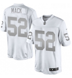 Mens Nike Oakland Raiders 52 Khalil Mack Limited White Platinum NFL Jersey Mens Nike Oakland Raiders 52 Khalil Mack Limited White Platinum NFL Jersey