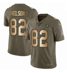 Mens Nike Oakland Raiders 82 Jordy Nelson Limited OliveGold 2017 Salute to Service NFL Jersey Mens Nike Oakland Raiders 82 Jordy Nelson Limited OliveGold 2017 Salute to Service NFL Jersey